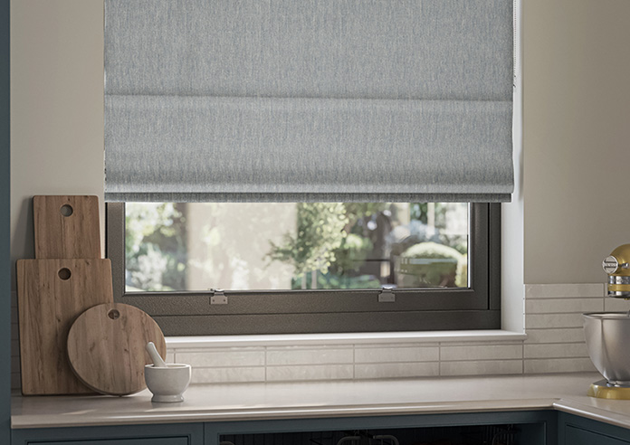Delicate Chevron, Dark Blue - Roman Blind - Image 5